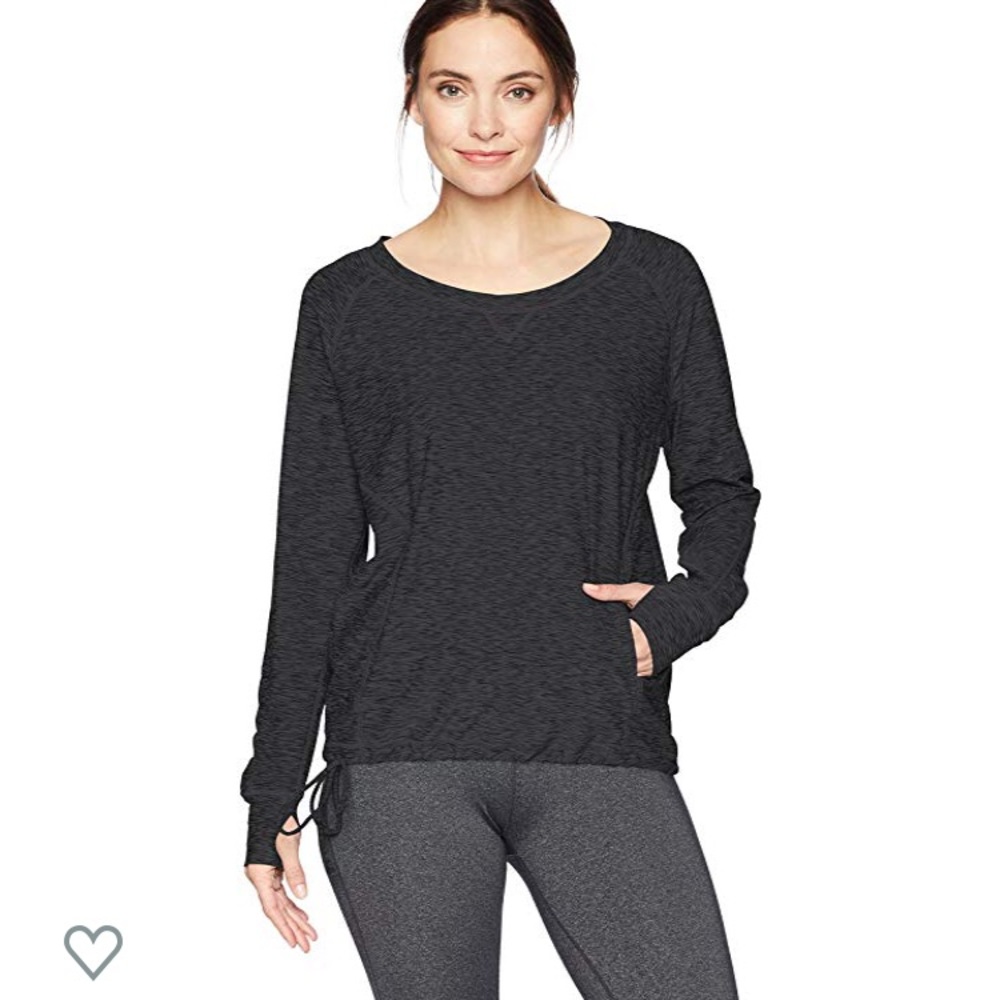 Prana Womens Philipa Top, Charcoal, Medium EUC